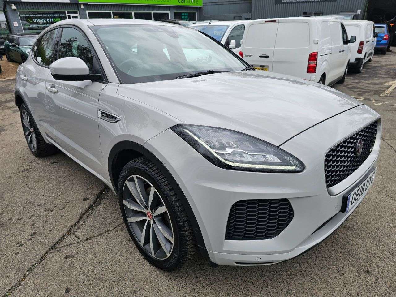 A 2018 JAGUAR E-PACE Grey 2.0 D180 R-Dynamic HSE Euro 6 SUV, 57,700 miles, ULEZ compliant, Autom A 2018 JAGUAR E-PACE Grey 2.0 D180 R-Dynamic HSE Euro 6 SUV, 57,700 miles, ULEZ compliant, Autom