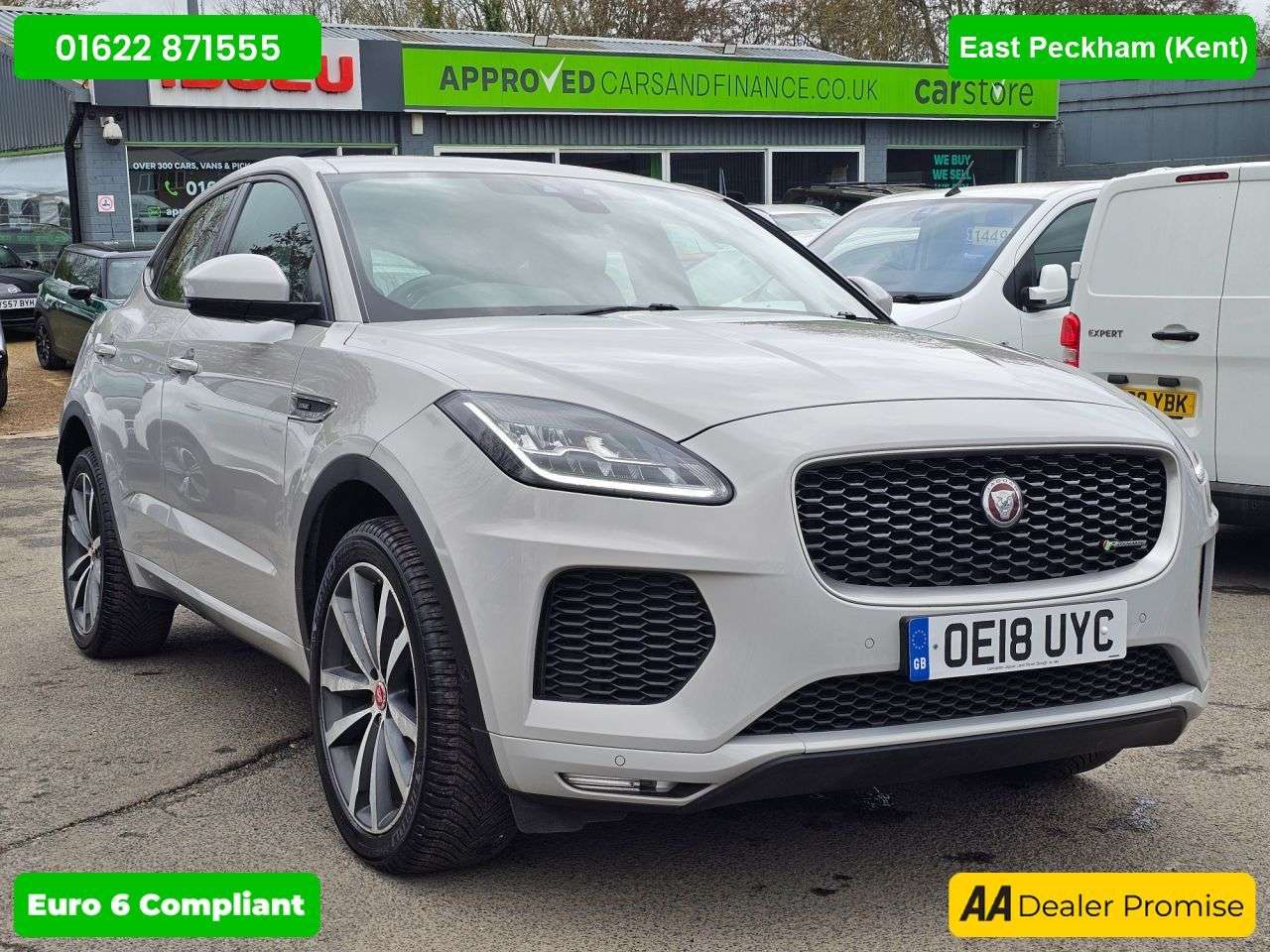 A 2018 JAGUAR E-PACE Grey 2.0 D180 R-Dynamic HSE Euro 6 SUV, 57,700 miles, ULEZ compliant, Autom A 2018 JAGUAR E-PACE Grey 2.0 D180 R-Dynamic HSE Euro 6 SUV, 57,700 miles, ULEZ compliant, Autom