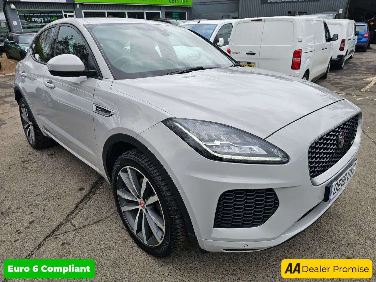 A 2018 JAGUAR E-PACE Grey 2.0 D180 R-Dynamic HSE Euro 6 SUV, 57,700 miles, ULEZ compliant, Autom A 2018 JAGUAR E-PACE Grey 2.0 D180 R-Dynamic HSE Euro 6 SUV, 57,700 miles, ULEZ compliant, Autom