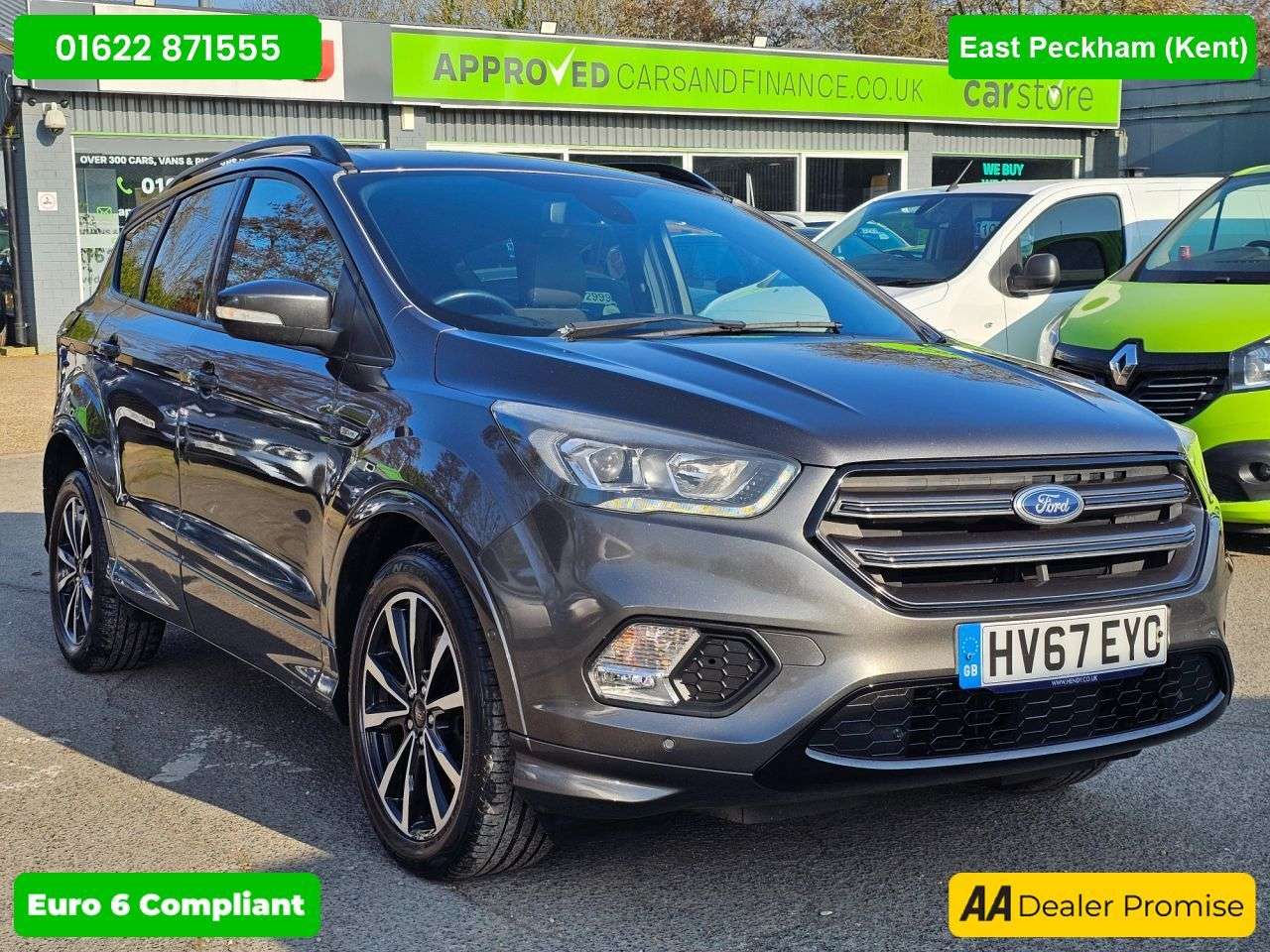 A 2017 FORD KUGA Grey 2.0 TDCi EcoBlue ST-Line Euro 6 SUV, 66,000 miles, ULEZ compliant, 6-S A 2017 FORD KUGA Grey 2.0 TDCi EcoBlue ST-Line Euro 6 SUV, 66,000 miles, ULEZ compliant, 6-S