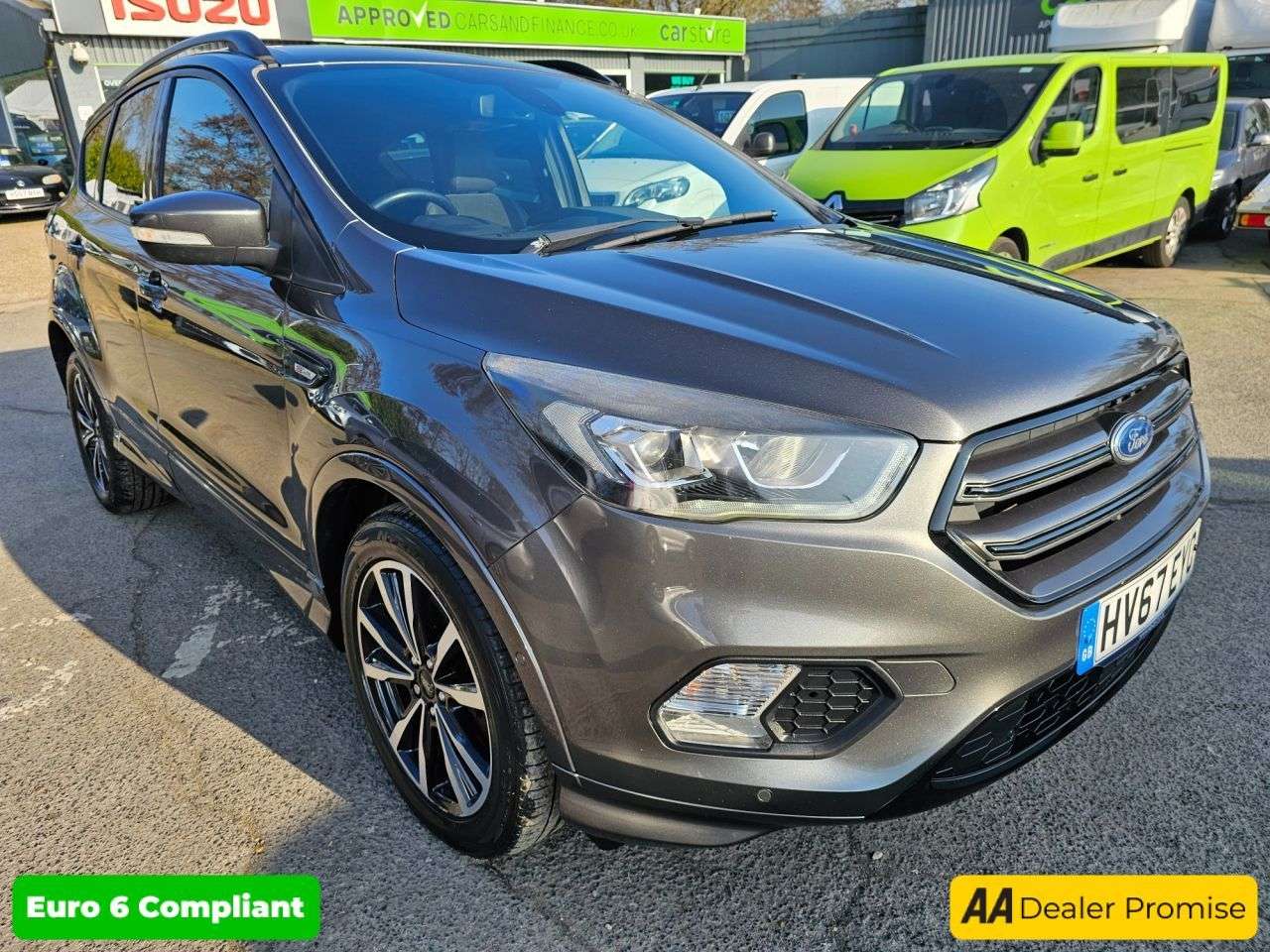 A 2017 FORD KUGA Grey 2.0 TDCi EcoBlue ST-Line Euro 6 SUV, 66,000 miles, ULEZ compliant, 6-S A 2017 FORD KUGA Grey 2.0 TDCi EcoBlue ST-Line Euro 6 SUV, 66,000 miles, ULEZ compliant, 6-S