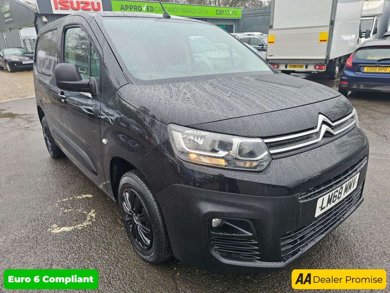 A 2019 CITROEN BERLINGO Black 1.6 BlueHDi Euro 6 panel van, 58,500 miles, ULEZ compliant, 5-Speed m A 2019 CITROEN BERLINGO Black 1.6 BlueHDi Euro 6 panel van, 58,500 miles, ULEZ compliant, 5-Speed m