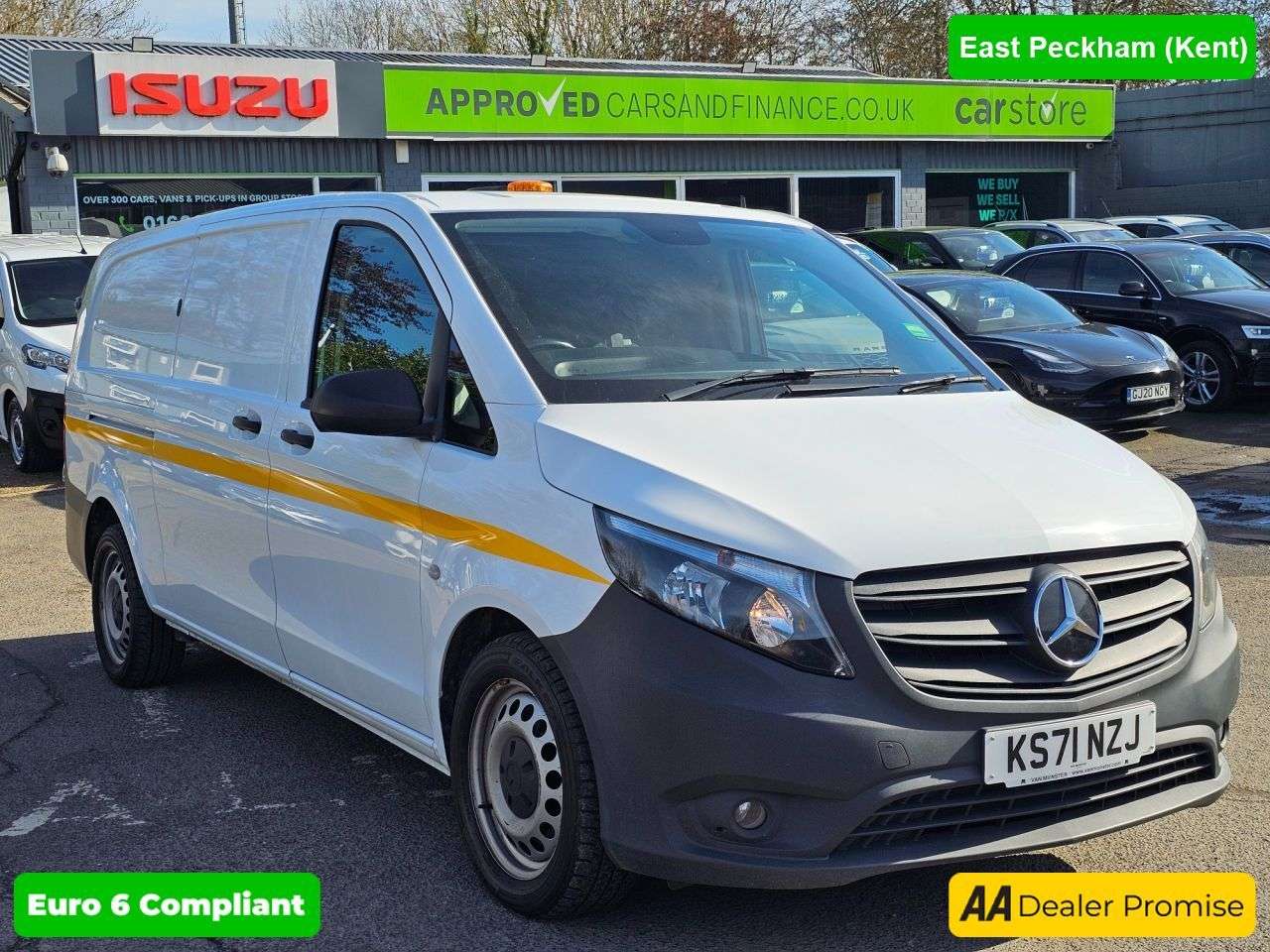 A 2022 MERCEDES-BENZ VITO White 2.0 116 CDI Progressive Euro 6 panel van, 69,700 miles, ULEZ complian A 2022 MERCEDES-BENZ VITO White 2.0 116 CDI Progressive Euro 6 panel van, 69,700 miles, ULEZ complian