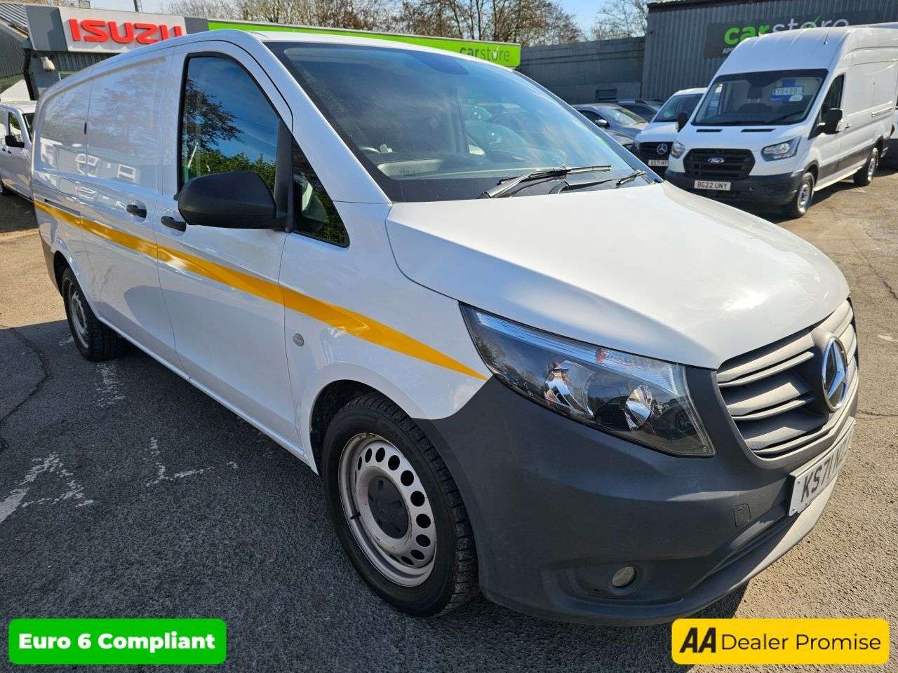 A 2022 MERCEDES-BENZ VITO White 2.0 116 CDI Progressive Euro 6 panel van, 69,700 miles, ULEZ complian A 2022 MERCEDES-BENZ VITO White 2.0 116 CDI Progressive Euro 6 panel van, 69,700 miles, ULEZ complian