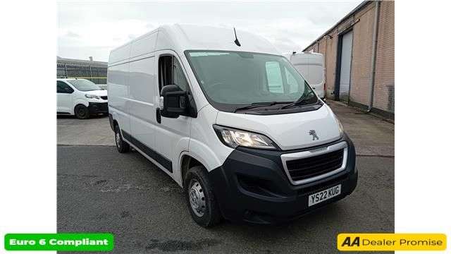 A 2022 PEUGEOT BOXER White 2.2 BlueHDi Euro 6 panel van, 69,700 miles, ULEZ compliant, 6-speed m A 2022 PEUGEOT BOXER White 2.2 BlueHDi Euro 6 panel van, 69,700 miles, ULEZ compliant, 6-speed m