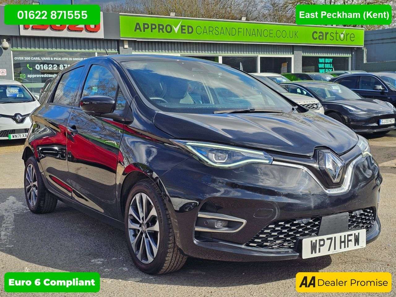 A 2021 RENAULT ZOE Black R135 EV50 GT Line Hatchback, 39,533 miles, Rapid Charge Electric Auto A 2021 RENAULT ZOE Black R135 EV50 GT Line Hatchback, 39,533 miles, Rapid Charge Electric Auto