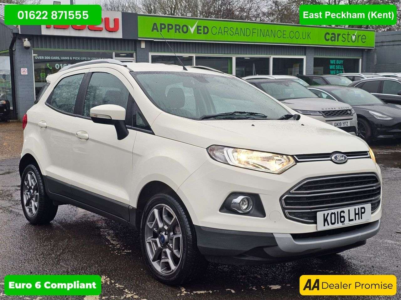 A 2016 FORD ECOSPORT White 1.5 TDCi Titanium SUV, 59,859 miles, ULEZ compliant, Manual, 17in all A 2016 FORD ECOSPORT White 1.5 TDCi Titanium SUV, 59,859 miles, ULEZ compliant, Manual, 17in all