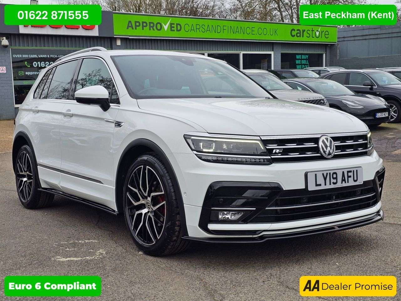 A 2019 VOLKSWAGEN TIGUAN White 1.5 TSI EVO R-Line Euro 6 SUV, 56,000 miles, ULEZ compliant, Automati A 2019 VOLKSWAGEN TIGUAN White 1.5 TSI EVO R-Line Euro 6 SUV, 56,000 miles, ULEZ compliant, Automati