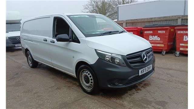 A 2022 MERCEDES-BENZ VITO White 2.0 116 CDI Progressive Euro 6 panel van, 63,200 miles, ULEZ Complian A 2022 MERCEDES-BENZ VITO White 2.0 116 CDI Progressive Euro 6 panel van, 63,200 miles, ULEZ Complian