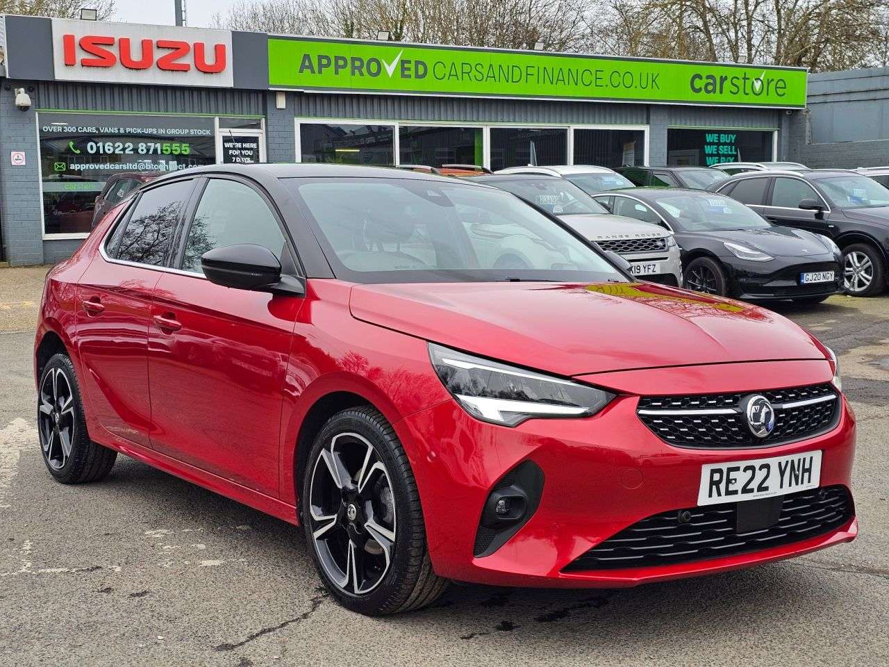 A 2022 VAUXHALL CORSA Red 1.2 Elite Edition Euro 6 hatchback, 13,000 miles, ULEZ compliant, 5-Spe A 2022 VAUXHALL CORSA Red 1.2 Elite Edition Euro 6 hatchback, 13,000 miles, ULEZ compliant, 5-Spe