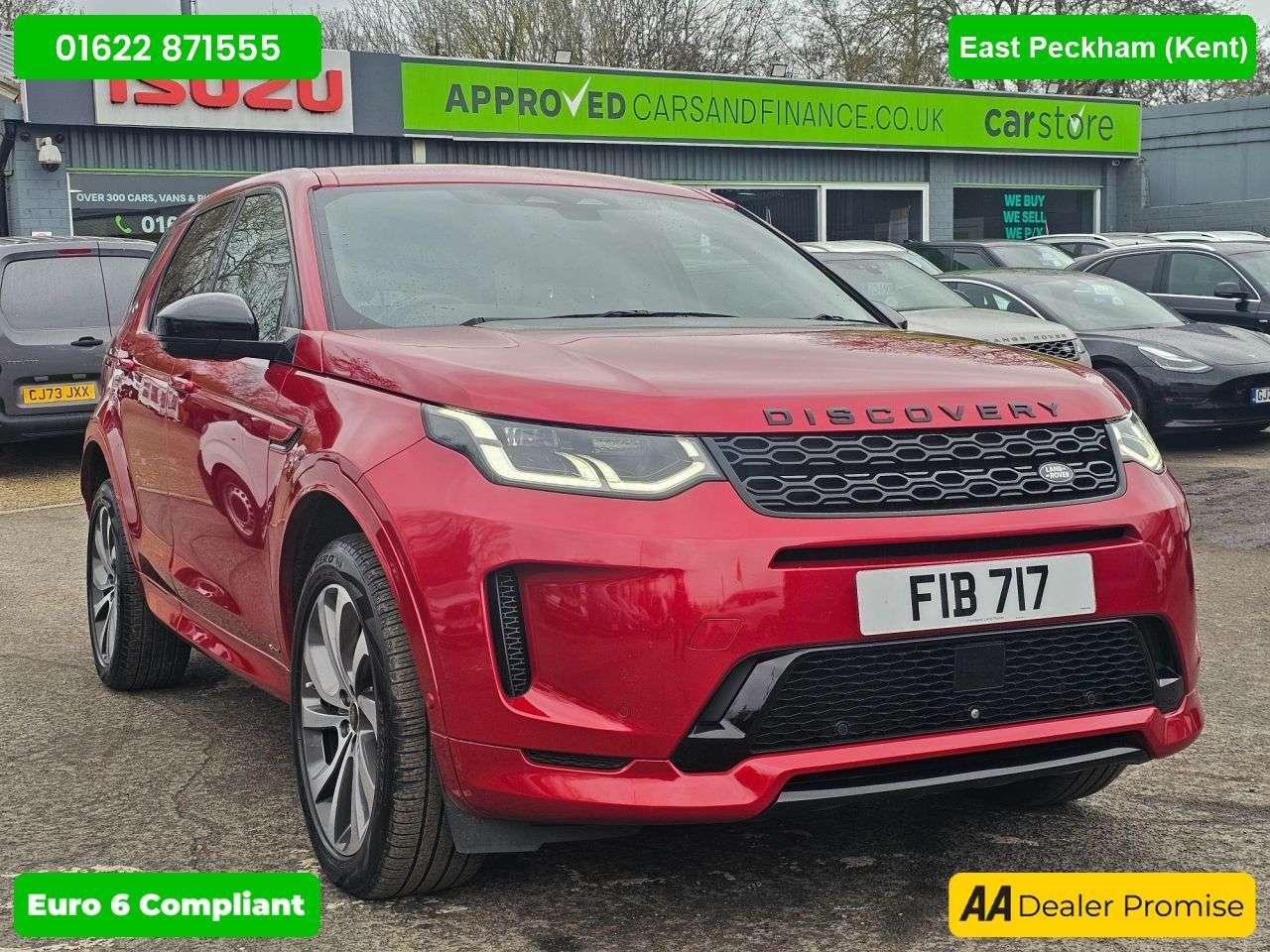 A 2021 LAND ROVER DISCOVERY SPORT Red 1.5 P300e R-Dynamic HSE PHEV SUV, 78,707 miles, ULEZ, Automatic 4WD, Sa A 2021 LAND ROVER DISCOVERY SPORT Red 1.5 P300e R-Dynamic HSE PHEV SUV, 78,707 miles, ULEZ, Automatic 4WD, Sa