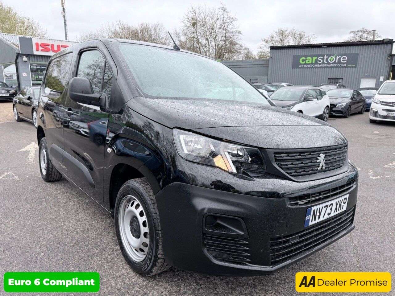 A 2023 PEUGEOT PARTNER Black 1.5 BlueHDi Euro 6 panel van, 25,000 miles, ULEZ compliant, 6-Speed m A 2023 PEUGEOT PARTNER Black 1.5 BlueHDi Euro 6 panel van, 25,000 miles, ULEZ compliant, 6-Speed m