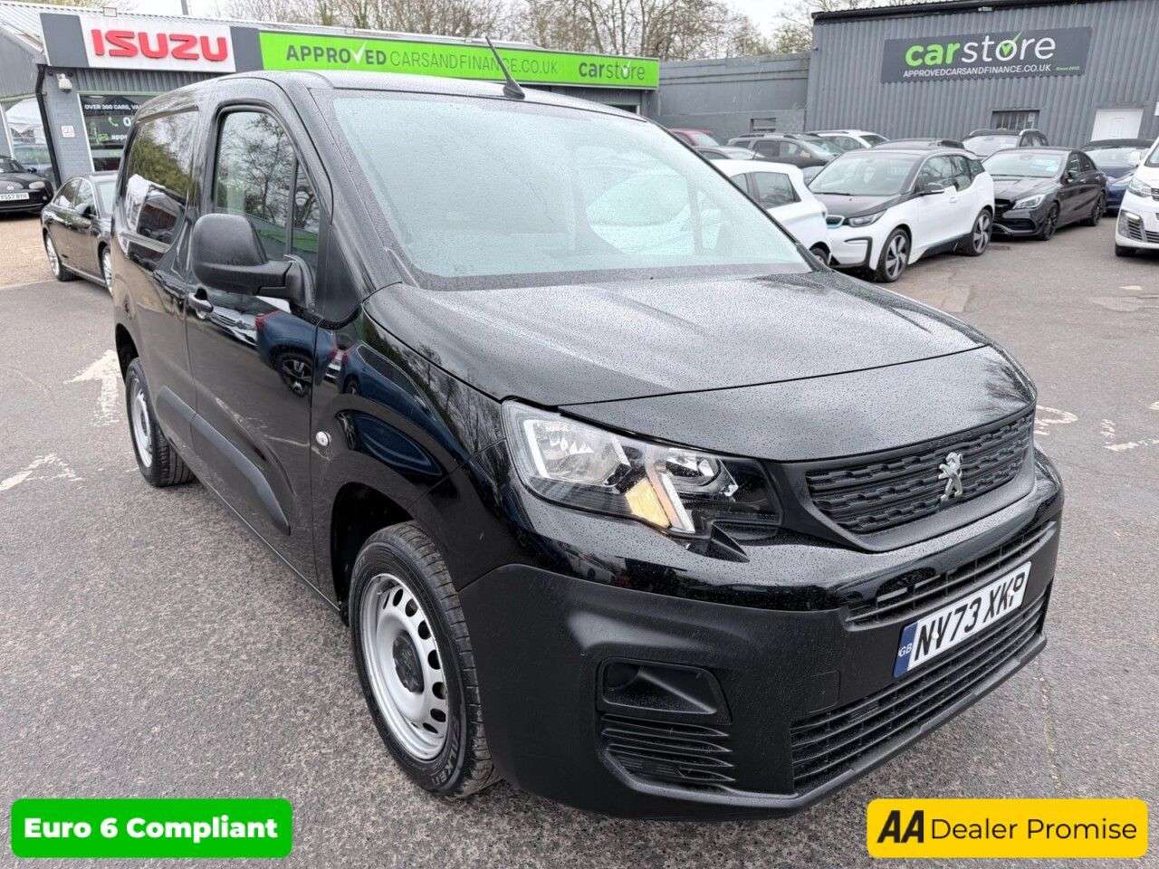 A 2023 PEUGEOT PARTNER Black 1.5 BlueHDi Euro 6 panel van, 25,000 miles, ULEZ compliant, 6-Speed m A 2023 PEUGEOT PARTNER Black 1.5 BlueHDi Euro 6 panel van, 25,000 miles, ULEZ compliant, 6-Speed m