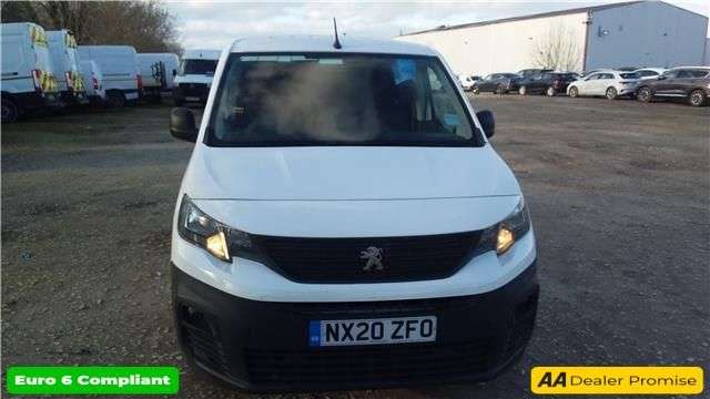 A 2020 PEUGEOT PARTNER White 1.5 BlueHDi Euro 6 panel van, 44,000 miles, ULEZ compliant, 5-Speed m A 2020 PEUGEOT PARTNER White 1.5 BlueHDi Euro 6 panel van, 44,000 miles, ULEZ compliant, 5-Speed m