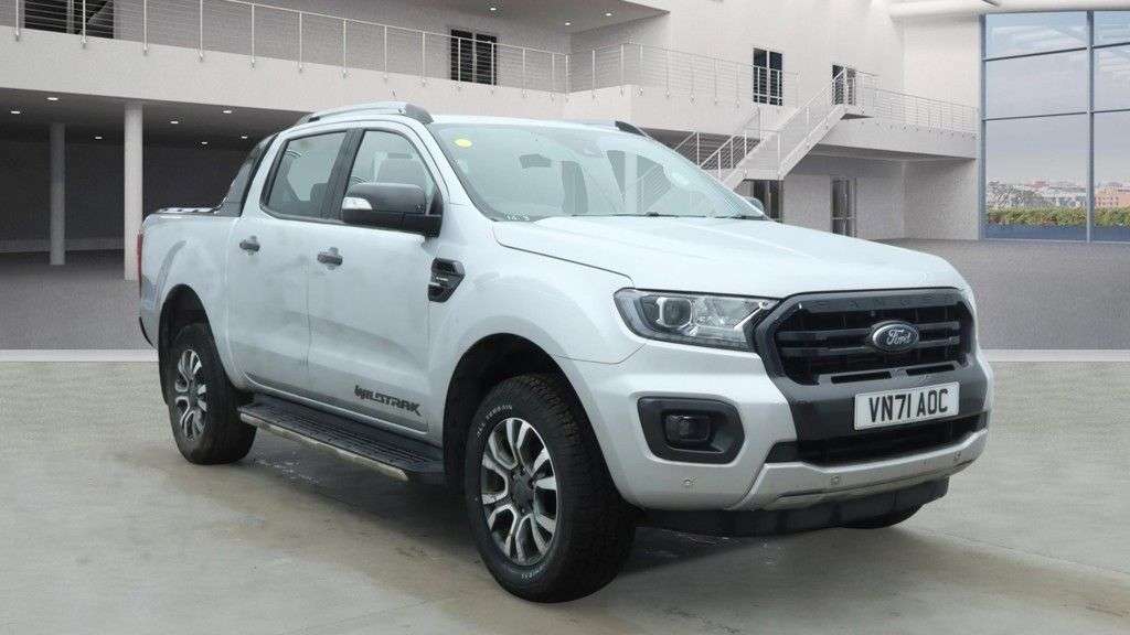 A 2021 FORD RANGER Silver 2.0 EcoBlue Wildtrak pickup, 43,800 miles, ULEZ compliant, Automatic A 2021 FORD RANGER Silver 2.0 EcoBlue Wildtrak pickup, 43,800 miles, ULEZ compliant, Automatic