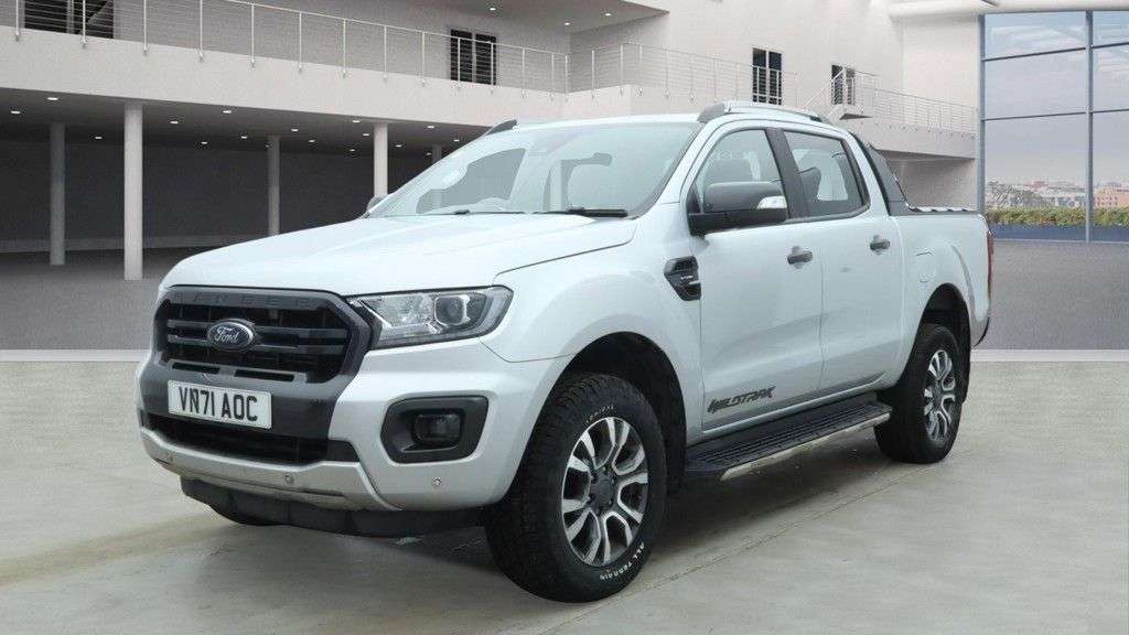 A 2021 FORD RANGER Silver 2.0 EcoBlue Wildtrak pickup, 43,800 miles, ULEZ compliant, Automatic A 2021 FORD RANGER Silver 2.0 EcoBlue Wildtrak pickup, 43,800 miles, ULEZ compliant, Automatic