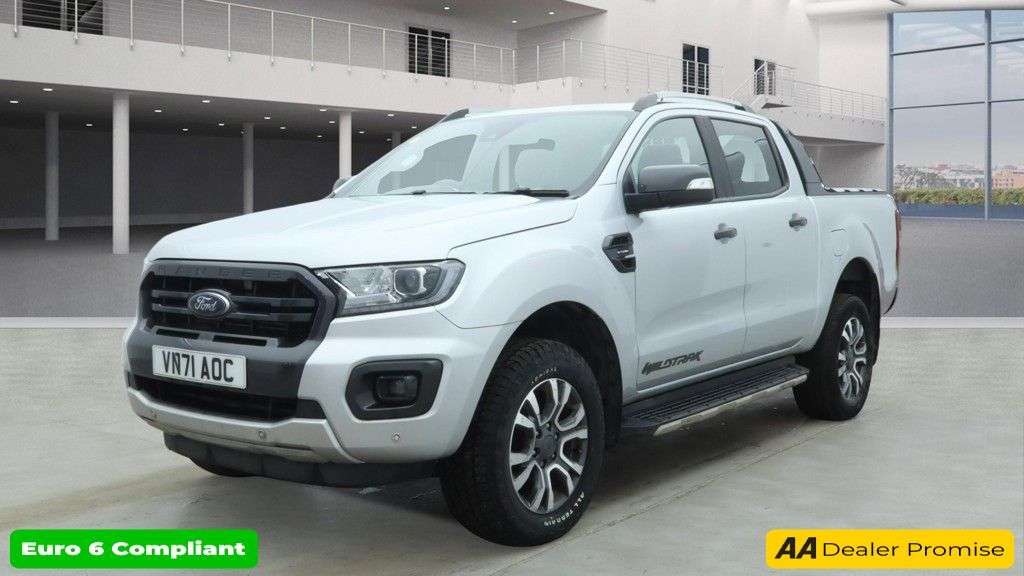 A 2021 FORD RANGER Silver 2.0 EcoBlue Wildtrak pickup, 43,800 miles, ULEZ compliant, Automatic A 2021 FORD RANGER Silver 2.0 EcoBlue Wildtrak pickup, 43,800 miles, ULEZ compliant, Automatic