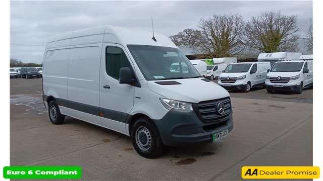 A 2021 MERCEDES-BENZ ESPRINTER White 55kWh Progressive electric panel van, 23,300 miles, Automatic, A/C, B A 2021 MERCEDES-BENZ ESPRINTER White 55kWh Progressive electric panel van, 23,300 miles, Automatic, A/C, B