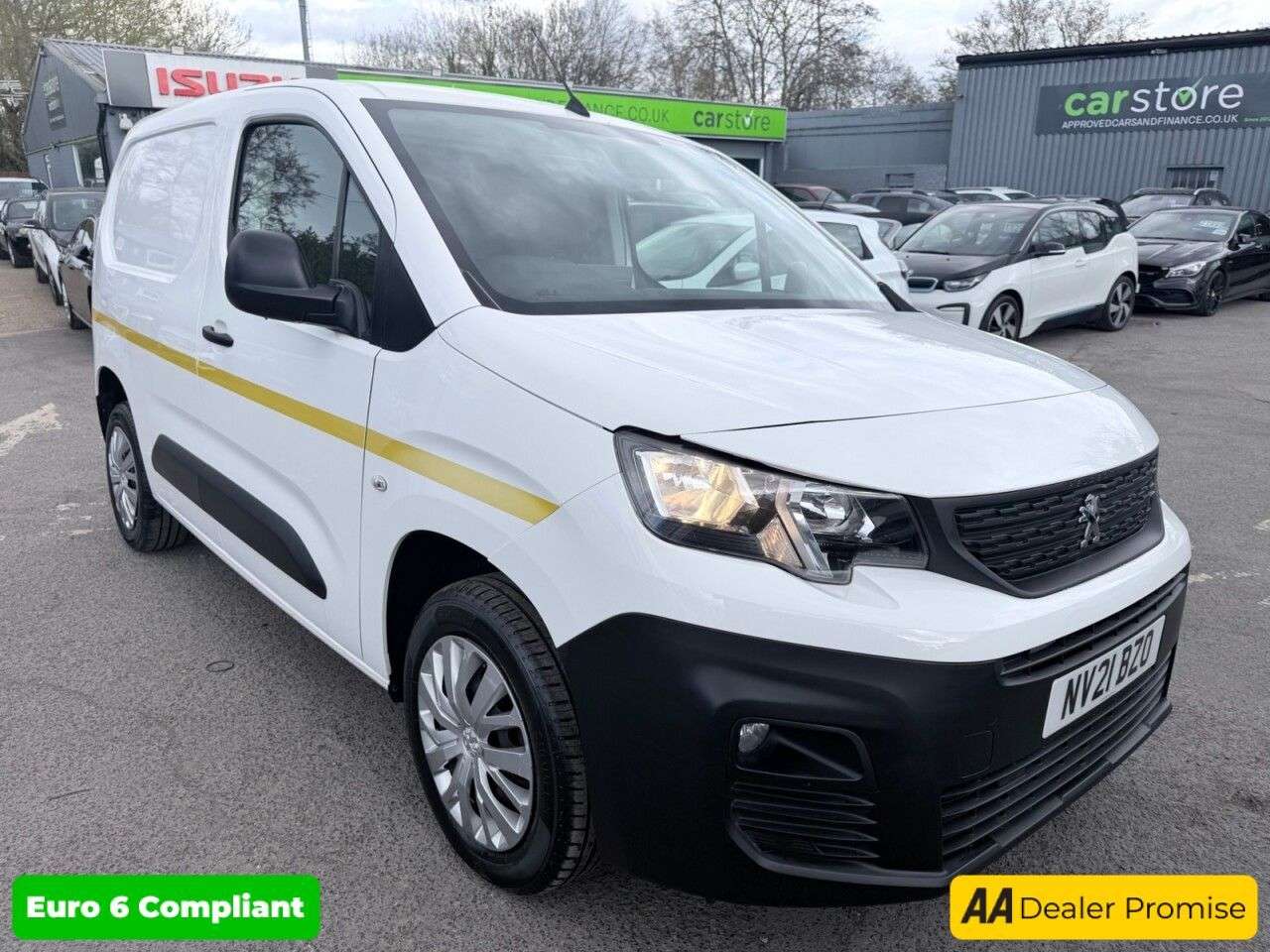 A 2021 PEUGEOT PARTNER White 1.5 BlueHDi Euro 6 panel van, 41,000 miles, ULEZ compliant, 5-Speed m A 2021 PEUGEOT PARTNER White 1.5 BlueHDi Euro 6 panel van, 41,000 miles, ULEZ compliant, 5-Speed m