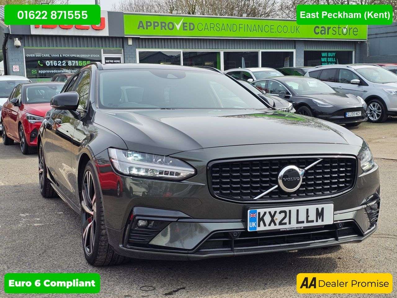 A 2021 VOLVO V90 Grey 2.0 B4 MHEV R-Design, 80,900 miles, ULEZ compliant, Automatic, Sat Nav A 2021 VOLVO V90 Grey 2.0 B4 MHEV R-Design, 80,900 miles, ULEZ compliant, Automatic, Sat Nav