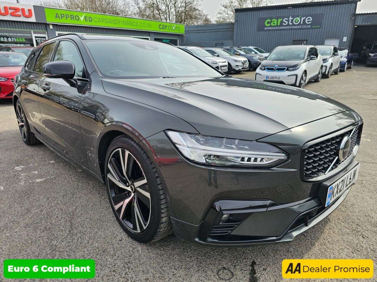 A 2021 VOLVO V90 Grey 2.0 B4 MHEV R-Design, 80,900 miles, ULEZ compliant, Automatic, Sat Nav A 2021 VOLVO V90 Grey 2.0 B4 MHEV R-Design, 80,900 miles, ULEZ compliant, Automatic, Sat Nav