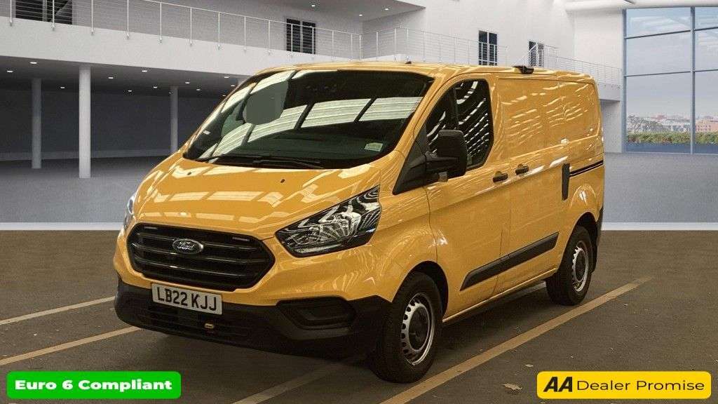 A 2022 FORD TRANSIT CUSTOM Yellow 2.0 340 EcoBlue Euro 6 panel van, 63,737 miles, ULEZ compliant, 6-Sp A 2022 FORD TRANSIT CUSTOM Yellow 2.0 340 EcoBlue Euro 6 panel van, 63,737 miles, ULEZ compliant, 6-Sp