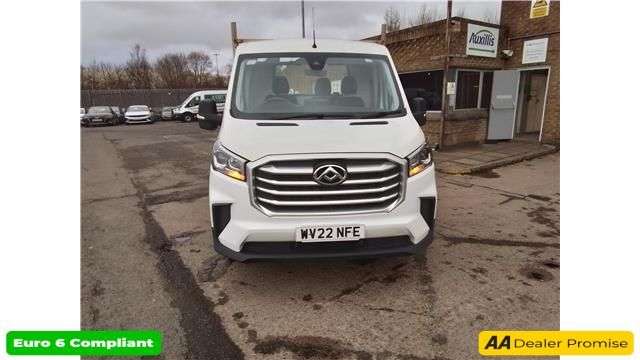 A 2022 MAXUS DELIVER 9 White Euro 6 Dropside, 22,600 miles, ULEZ compliant, 6-Speed manual, Air Co A 2022 MAXUS DELIVER 9 White Euro 6 Dropside, 22,600 miles, ULEZ compliant, 6-Speed manual, Air Co