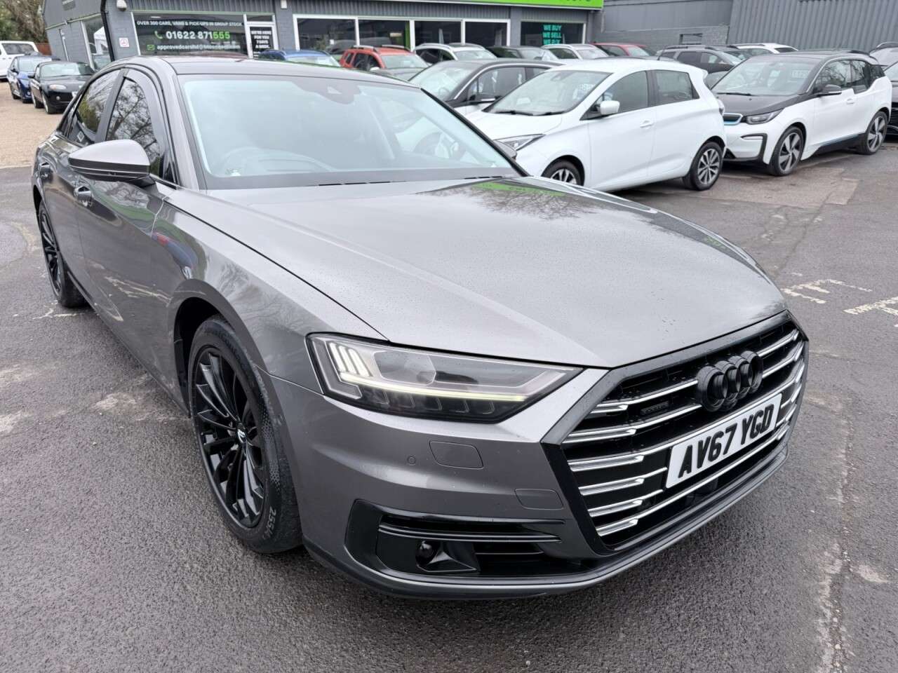 A 2017 AUDI A8 Grey 3.0 TDI V6 50 Euro 6 saloon, 80,432 miles, ULEZ, Automatic Quattro, Fu A 2017 AUDI A8 Grey 3.0 TDI V6 50 Euro 6 saloon, 80,432 miles, ULEZ, Automatic Quattro, Fu