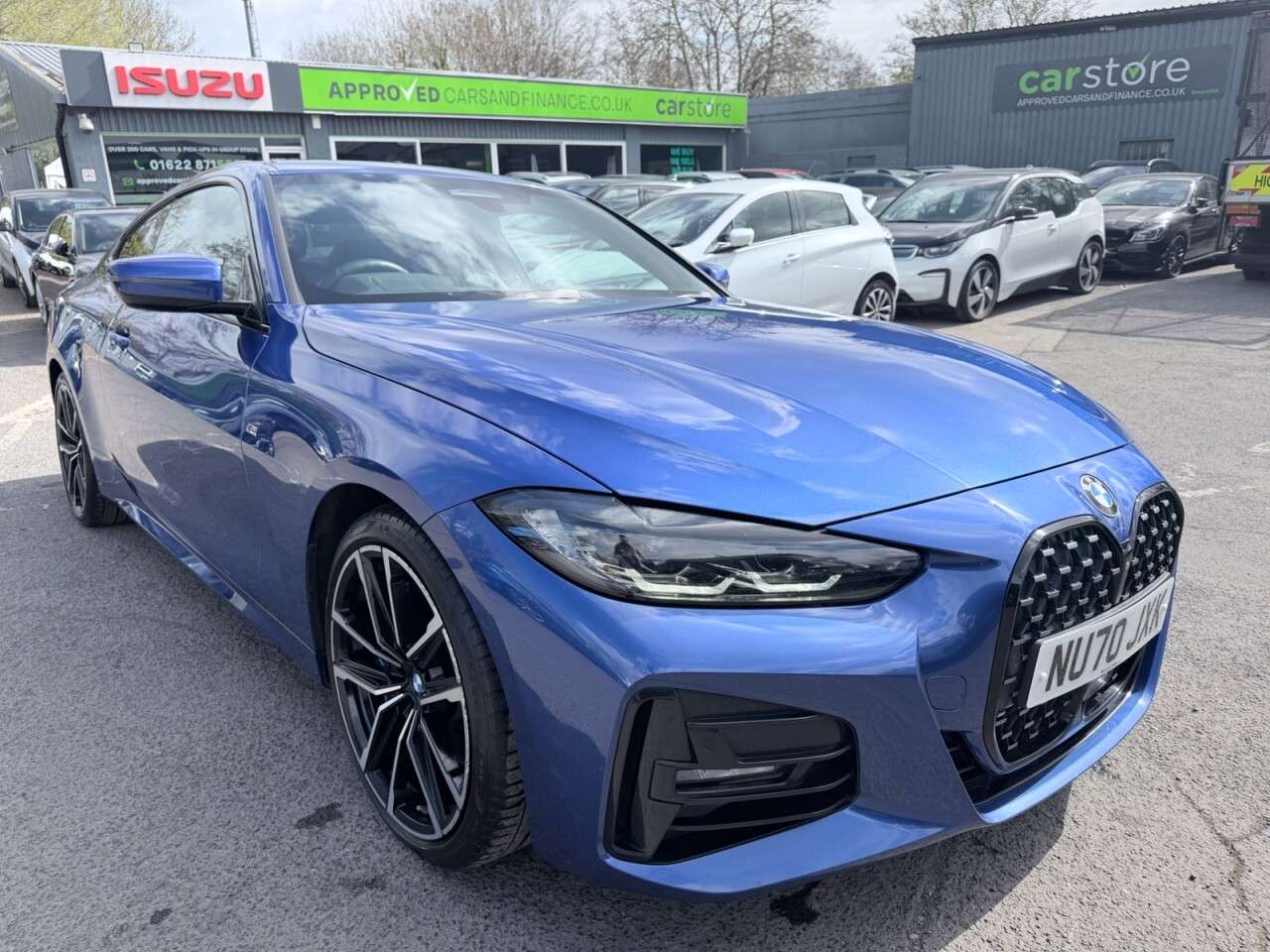 A 2021 BMW 4 SERIES Blue 2.0 420d MHT M Sport coupe, 53,300 miles, ULEZ compliant, Automatic, L A 2021 BMW 4 SERIES Blue 2.0 420d MHT M Sport coupe, 53,300 miles, ULEZ compliant, Automatic, L