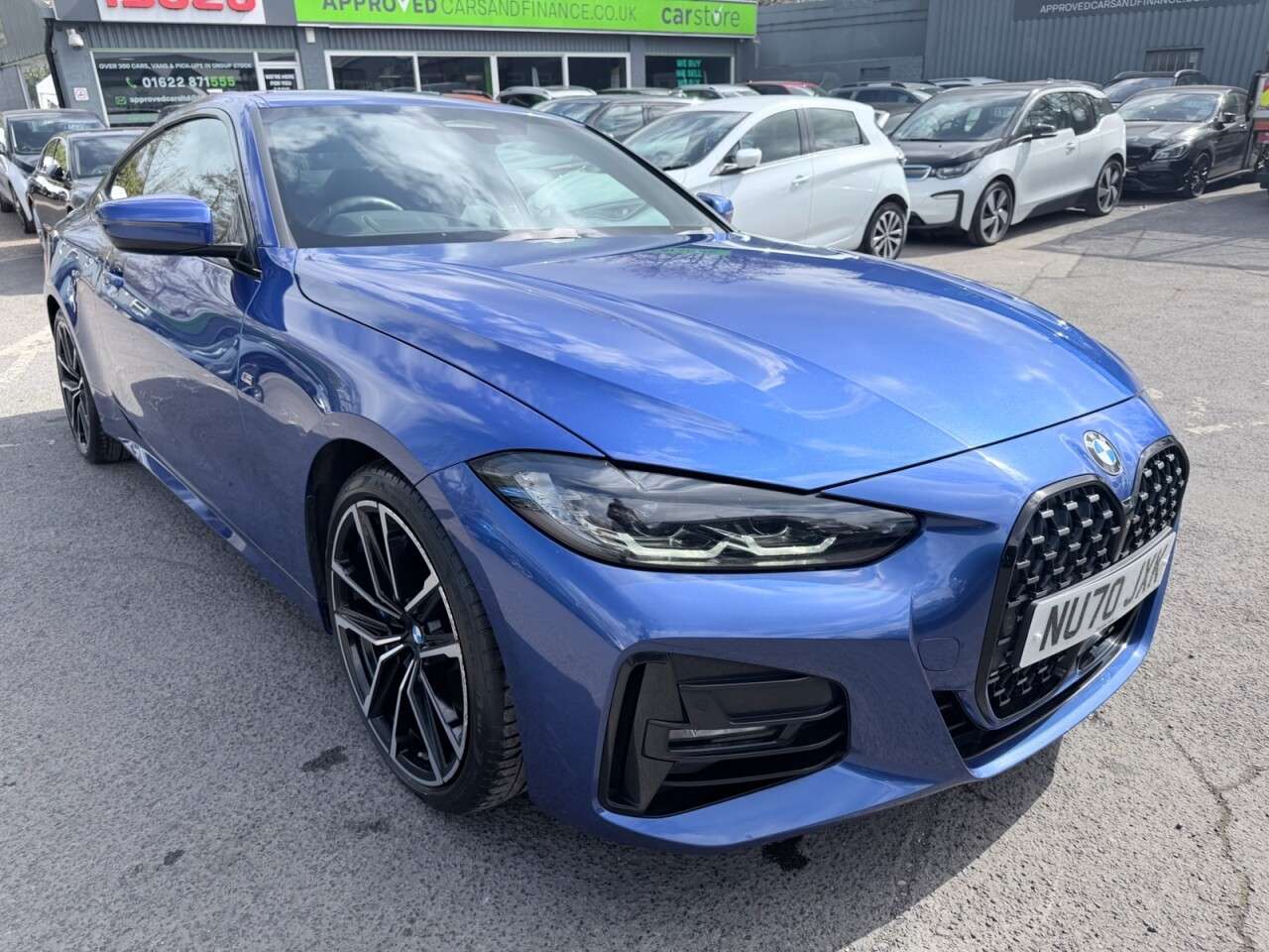 A 2021 BMW 4 SERIES Blue 2.0 420d MHT M Sport coupe, 53,300 miles, ULEZ compliant, Automatic, L A 2021 BMW 4 SERIES Blue 2.0 420d MHT M Sport coupe, 53,300 miles, ULEZ compliant, Automatic, L