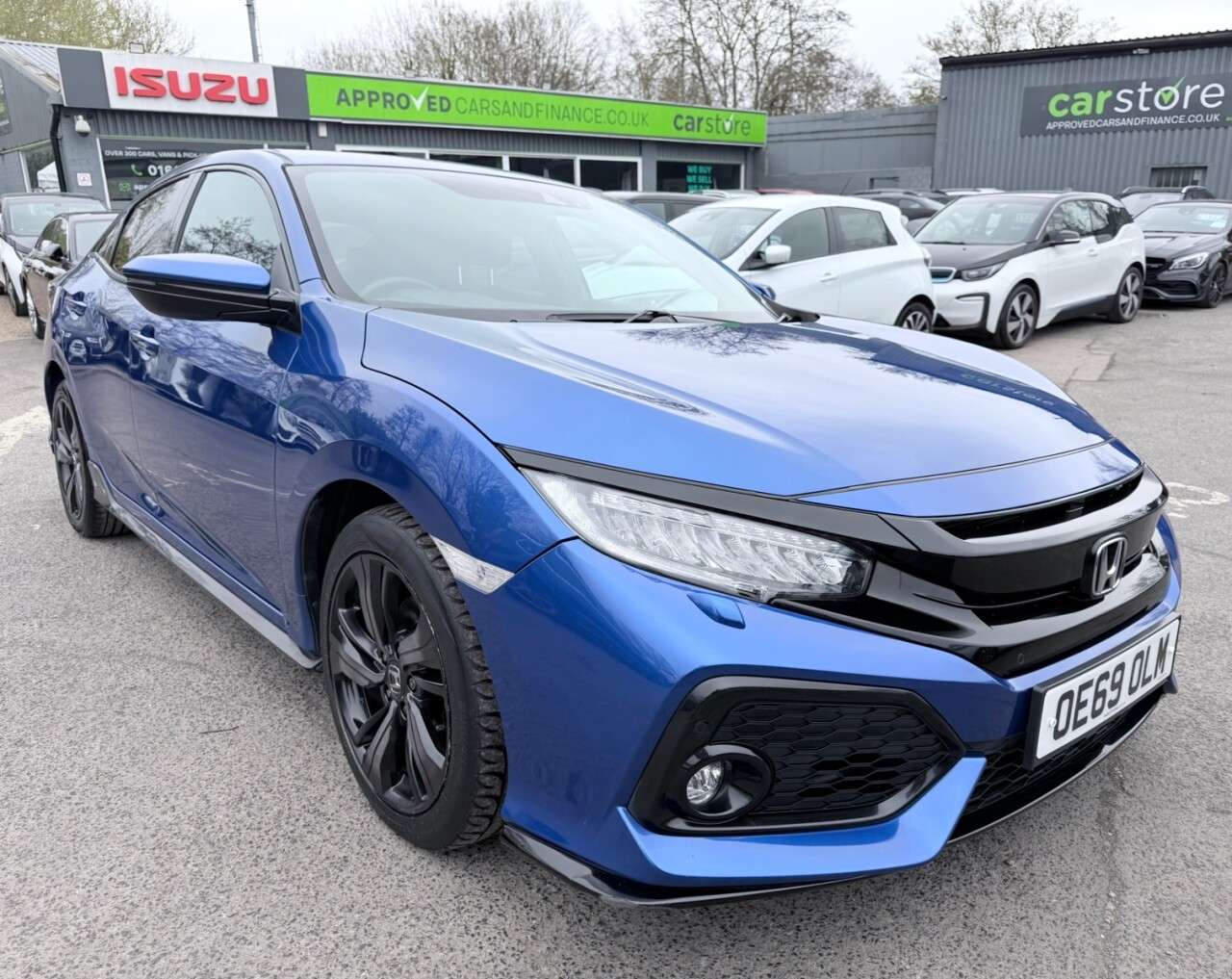 A 2019 HONDA CIVIC Blue 1.5 VTEC Turbo Sport Euro 6 hatchback, 43,710 miles, ULEZ compliant, A A 2019 HONDA CIVIC Blue 1.5 VTEC Turbo Sport Euro 6 hatchback, 43,710 miles, ULEZ compliant, A