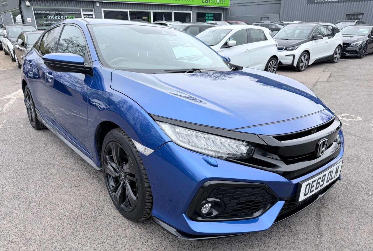 A 2019 HONDA CIVIC Blue 1.5 VTEC Turbo Sport Euro 6 hatchback, 43,710 miles, ULEZ compliant, A A 2019 HONDA CIVIC Blue 1.5 VTEC Turbo Sport Euro 6 hatchback, 43,710 miles, ULEZ compliant, A