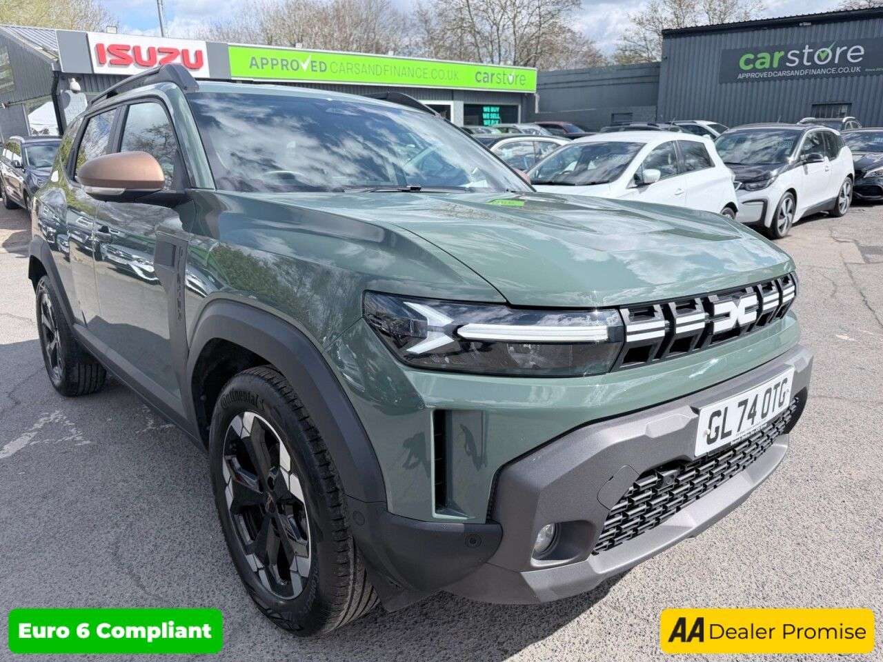 A 2024 DACIA DUSTER Green 1.6 Hybrid Extreme Euro 6 SUV, 21,634 miles, ULEZ compliant, Auto, Pa A 2024 DACIA DUSTER Green 1.6 Hybrid Extreme Euro 6 SUV, 21,634 miles, ULEZ compliant, Auto, Pa