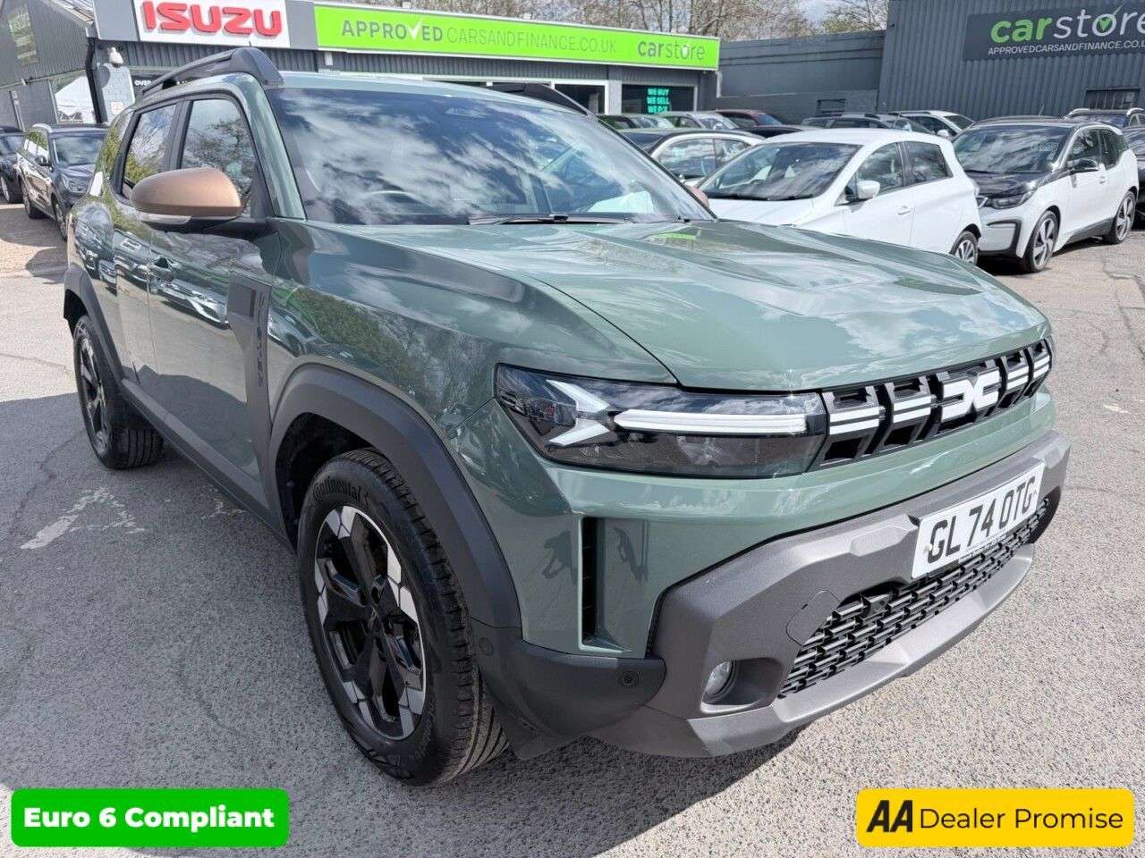 A 2024 DACIA DUSTER Green 1.6 Hybrid Extreme Euro 6 SUV, 21,634 miles, ULEZ compliant, Auto, Pa A 2024 DACIA DUSTER Green 1.6 Hybrid Extreme Euro 6 SUV, 21,634 miles, ULEZ compliant, Auto, Pa