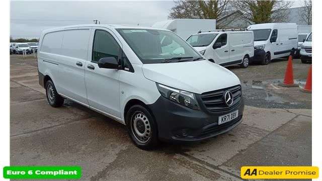 A 2021 MERCEDES-BENZ VITO White 2.0 116 CDI Progressive Euro 6 panel van, 35,900 miles, ULEZ complian A 2021 MERCEDES-BENZ VITO White 2.0 116 CDI Progressive Euro 6 panel van, 35,900 miles, ULEZ complian