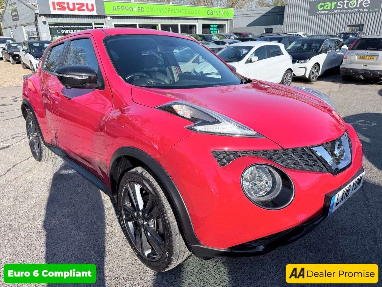 A 2016 NISSAN JUKE Red 1.2 DIG-T Tekna Euro 6 SUV, 44,100 miles, ULEZ compliant, 6-Speed manua A 2016 NISSAN JUKE Red 1.2 DIG-T Tekna Euro 6 SUV, 44,100 miles, ULEZ compliant, 6-Speed manua