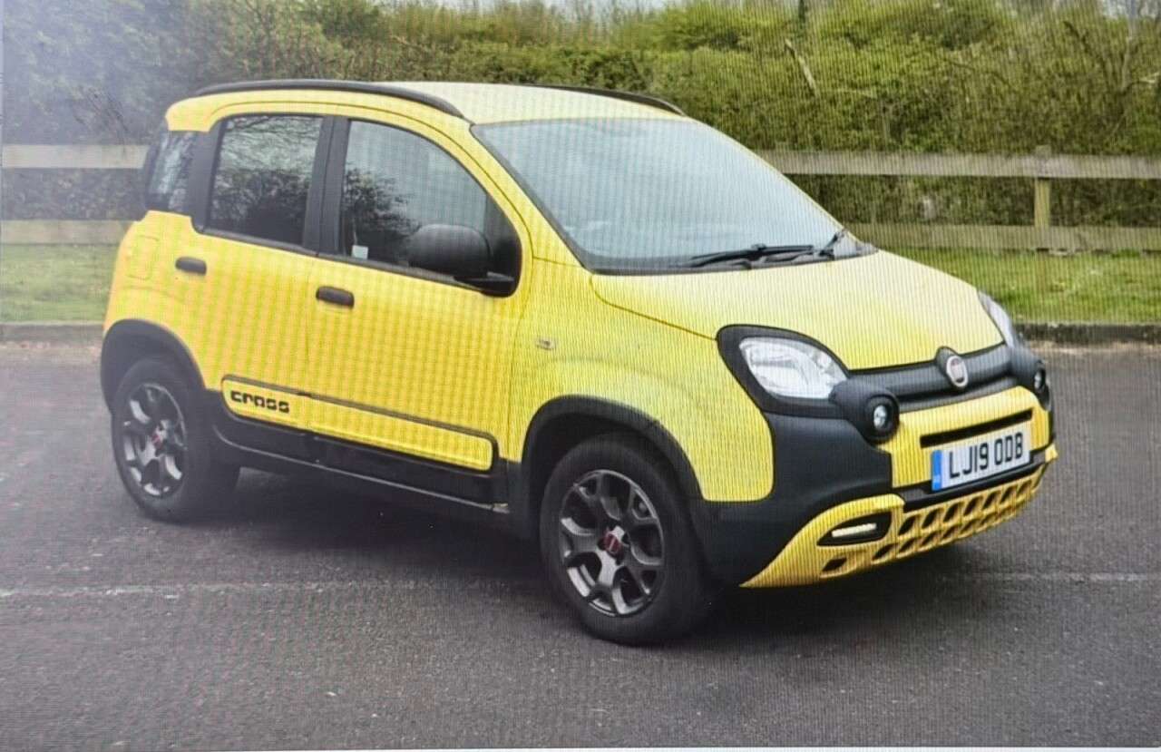 A 2019 FIAT PANDA Yellow 1.2 City Cross Euro 6 hatchback, 23,550 miles, ULEZ compliant, 5-Spe A 2019 FIAT PANDA Yellow 1.2 City Cross Euro 6 hatchback, 23,550 miles, ULEZ compliant, 5-Spe