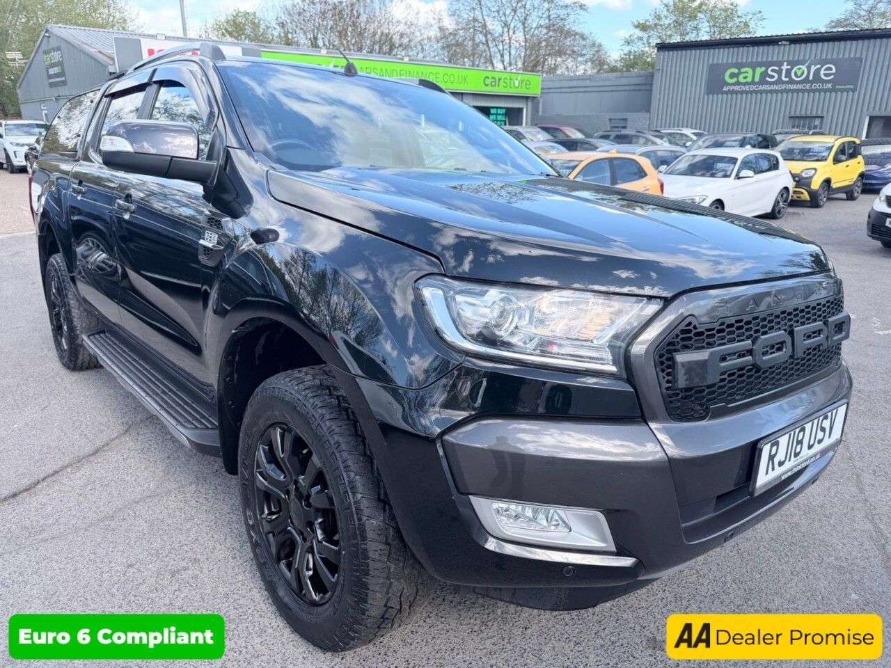 A 2018 FORD RANGER Black 3.2 TDCi Wildtrak pickup, 98,000 miles, Automatic 4WD, 18in Alloys, S A 2018 FORD RANGER Black 3.2 TDCi Wildtrak pickup, 98,000 miles, Automatic 4WD, 18in Alloys, S
