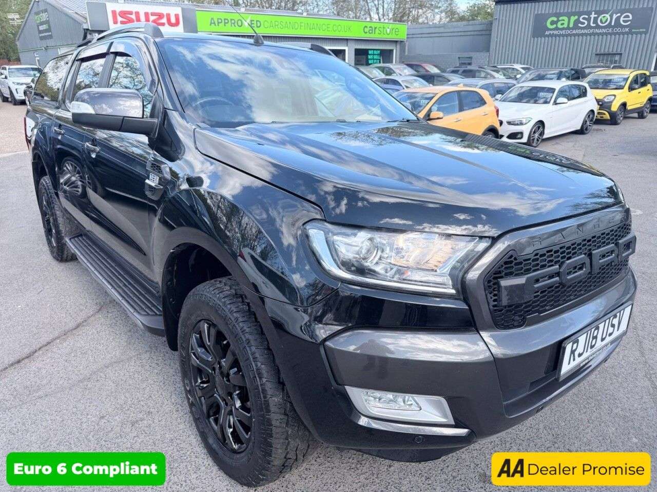 A 2018 FORD RANGER Black 3.2 TDCi Wildtrak pickup, 98,000 miles, Automatic 4WD, 18in Alloys, S A 2018 FORD RANGER Black 3.2 TDCi Wildtrak pickup, 98,000 miles, Automatic 4WD, 18in Alloys, S