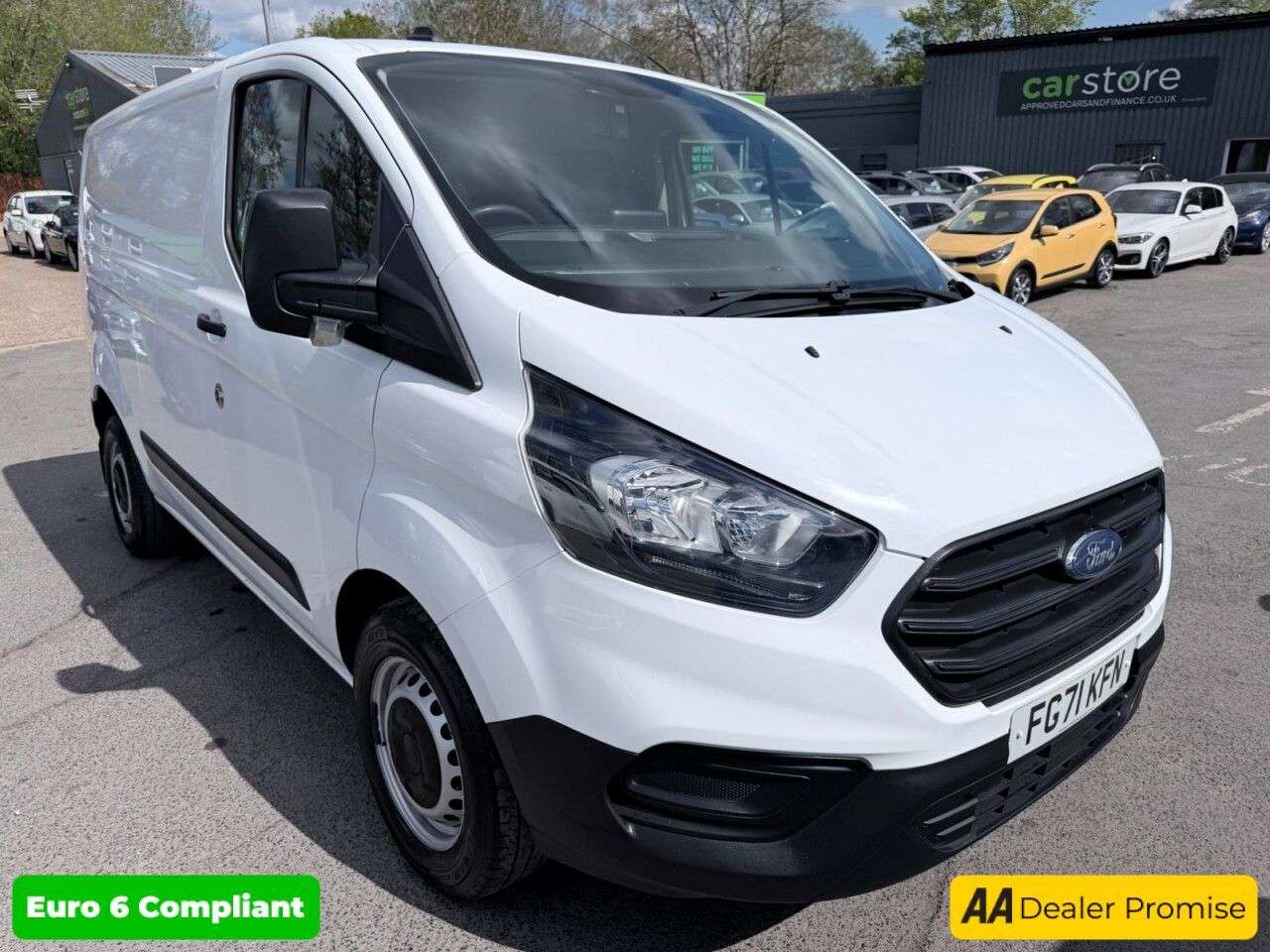 A 2022 FORD TRANSIT CUSTOM White 2.0 340 EcoBlue Euro 6 panel van, 45,100 miles, ULEZ compliant, 6-spe A 2022 FORD TRANSIT CUSTOM White 2.0 340 EcoBlue Euro 6 panel van, 45,100 miles, ULEZ compliant, 6-spe