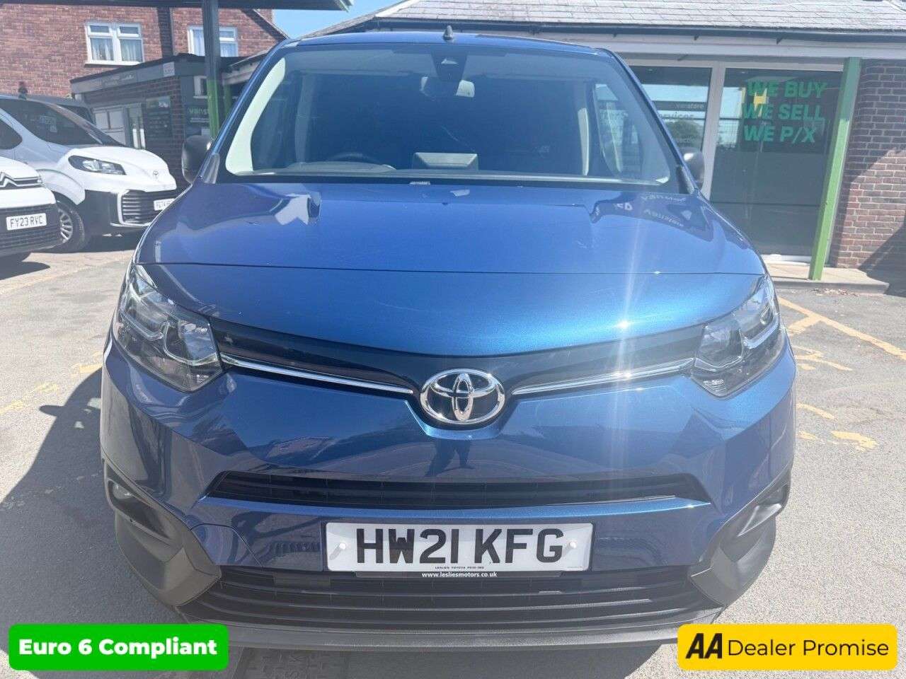 A 2021 TOYOTA PROACE CITY Blue 1.5 BlueHDi Icon panel van 68,700 miles, Euro 6, 5-Speed manual, A/C, A 2021 TOYOTA PROACE CITY Blue 1.5 BlueHDi Icon panel van 68,700 miles, Euro 6, 5-Speed manual, A/C,