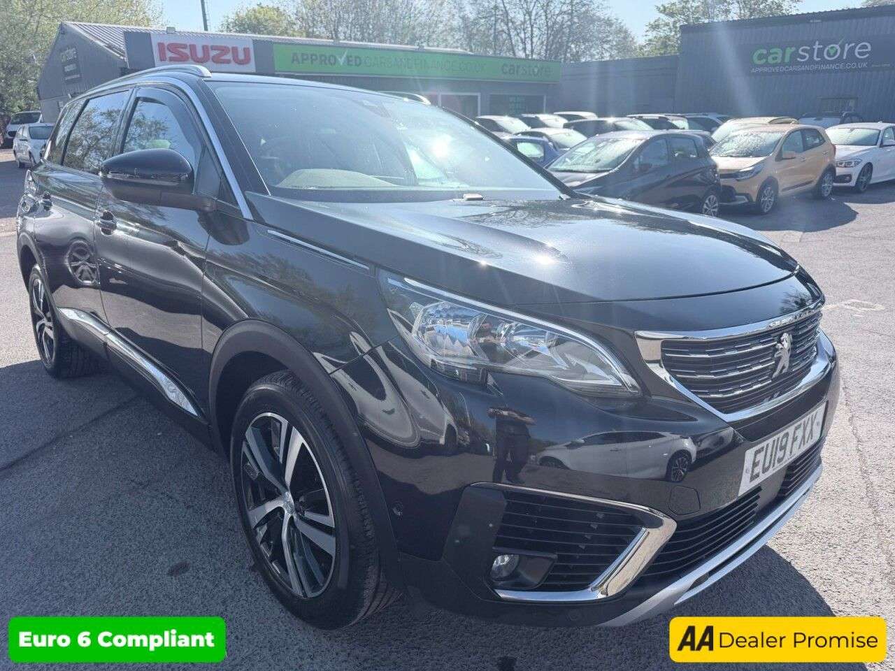 A 2019 PEUGEOT 5008 Black 1.2 PureTech Allure SUV, 45,700 miles, Euro 6, Automatic, 7 Seats, Sa A 2019 PEUGEOT 5008 Black 1.2 PureTech Allure SUV, 45,700 miles, Euro 6, Automatic, 7 Seats, Sa