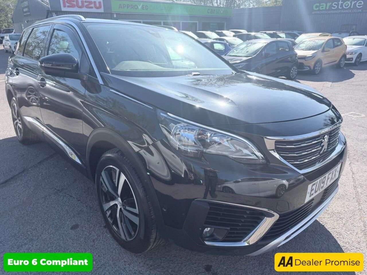A 2019 PEUGEOT 5008 Black 1.2 PureTech Allure SUV, 45,700 miles, Euro 6, Automatic, 7 Seats, Sa A 2019 PEUGEOT 5008 Black 1.2 PureTech Allure SUV, 45,700 miles, Euro 6, Automatic, 7 Seats, Sa