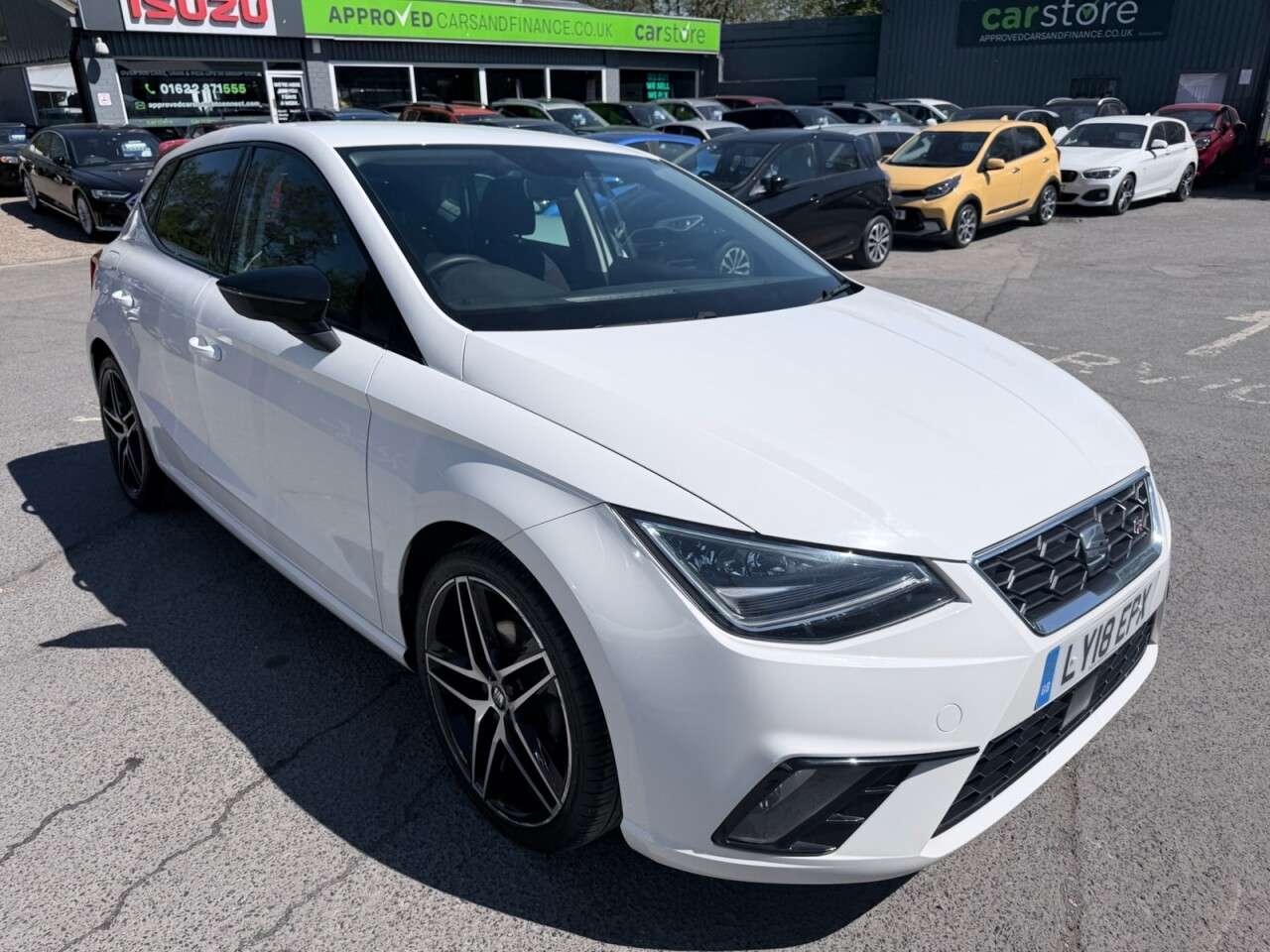 A 2018 SEAT IBIZA White 1.0 TSI FR hatchback, 63,500 miles, Euro 6, ULEZ compliant, 6-Speed m A 2018 SEAT IBIZA White 1.0 TSI FR hatchback, 63,500 miles, Euro 6, ULEZ compliant, 6-Speed m