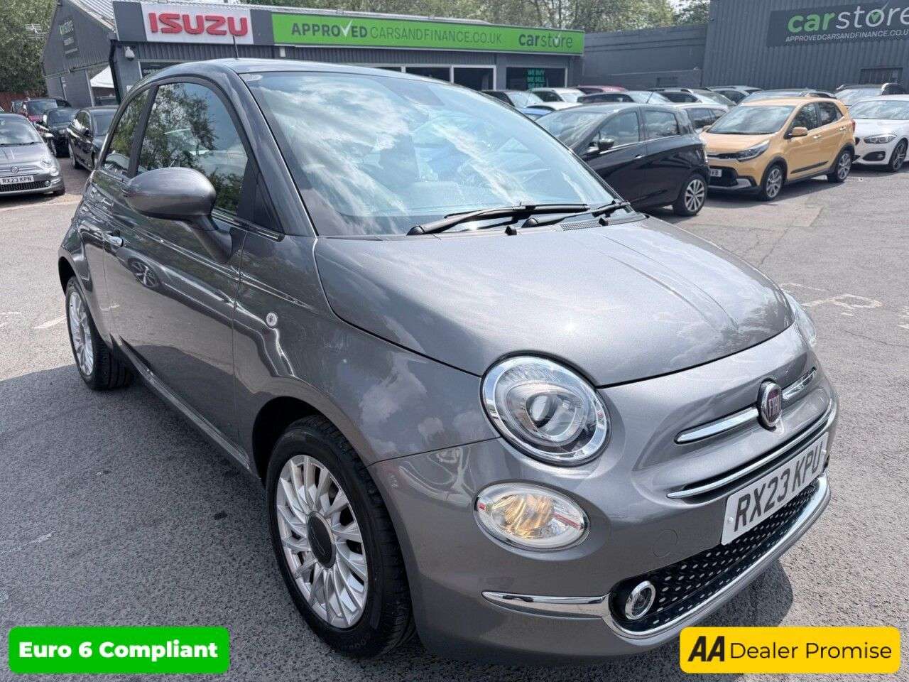 A 2023 FIAT 500 Grey 1.0 MHEV hatchback, 44,183 miles, Euro 6, ULEZ compliant, 6-speed manu A 2023 FIAT 500 Grey 1.0 MHEV hatchback, 44,183 miles, Euro 6, ULEZ compliant, 6-speed manu