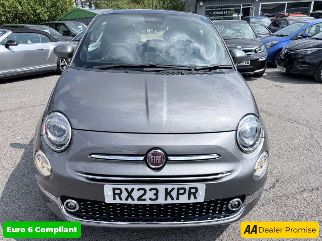 A 2023 FIAT 500 Grey 1.0 MHEV hatchback, 42,442 miles, Euro 6, ULEZ compliant, 6-speed manu A 2023 FIAT 500 Grey 1.0 MHEV hatchback, 42,442 miles, Euro 6, ULEZ compliant, 6-speed manu