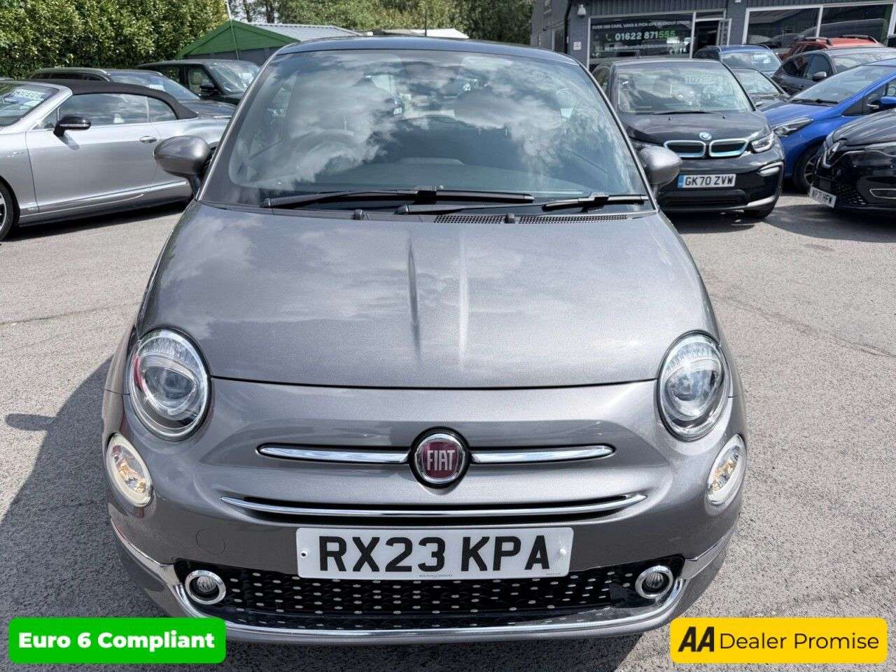 A 2023 FIAT 500 Grey 1.0 MHEV hatchback, 41,298 miles, Euro 6, ULEZ compliant, 6-speed manu A 2023 FIAT 500 Grey 1.0 MHEV hatchback, 41,298 miles, Euro 6, ULEZ compliant, 6-speed manu