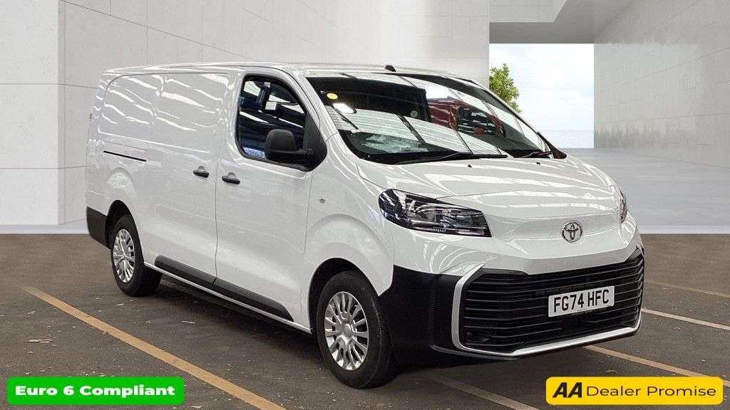 A 2024 TOYOTA PROACE White 2.0D Icon LWB panel van, 10,200 miles, Euro 6, 6-speed manual, A/C, S A 2024 TOYOTA PROACE White 2.0D Icon LWB panel van, 10,200 miles, Euro 6, 6-speed manual, A/C, S