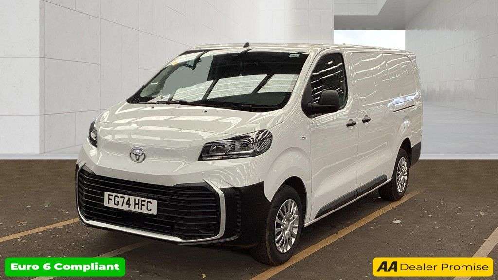 A 2024 TOYOTA PROACE White 2.0D Icon LWB panel van, 10,200 miles, Euro 6, 6-speed manual, A/C, S A 2024 TOYOTA PROACE White 2.0D Icon LWB panel van, 10,200 miles, Euro 6, 6-speed manual, A/C, S