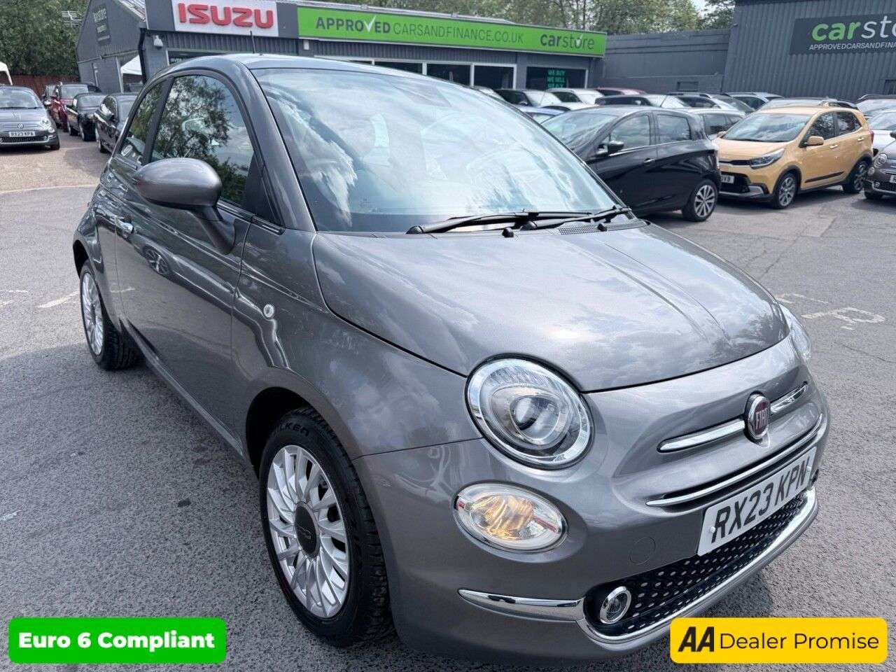 A 2023 FIAT 500 Grey 1.0 MHEV hatchback, 41,649 miles, Euro 6, ULEZ compliant, 6-speed manu A 2023 FIAT 500 Grey 1.0 MHEV hatchback, 41,649 miles, Euro 6, ULEZ compliant, 6-speed manu